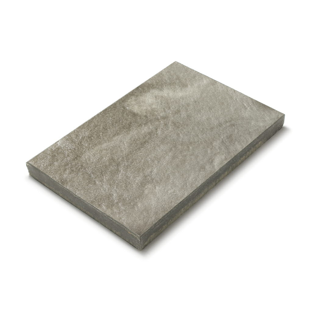 Produktbild på den stora rektangulära stenen Gerlux med måtten 400x600x45mm i färgen Stuttgart, gråmarmorerad